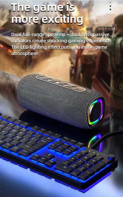 Rockmia EBS-608 20W 4000mAh Wireless Speaker Bluetooth 5.1 With RGB Li 10