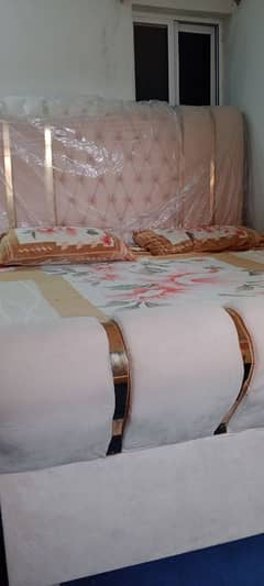 double bed with coffee chair