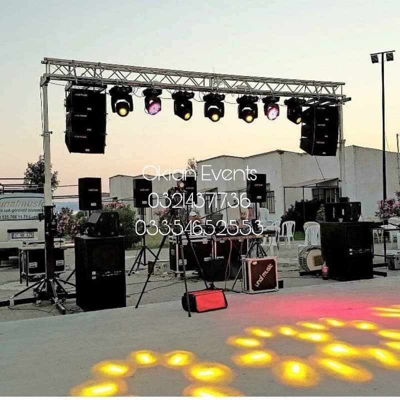 SMD Screen/Truss Lights/Dj Sound,Light decore,Stage,dance Floor Rent 8