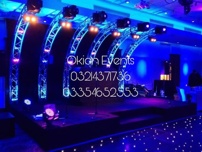 SMD Screen/Truss Lights/Dj Sound,Light decore,Stage,dance Floor Rent 9