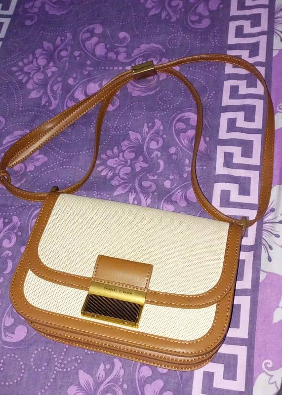 Charles & keith Charlot canvas crossbody bag 1