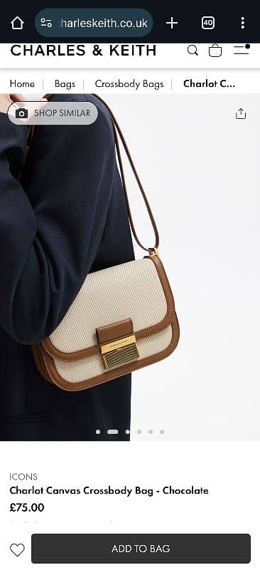 Charles & keith Charlot canvas crossbody bag 4