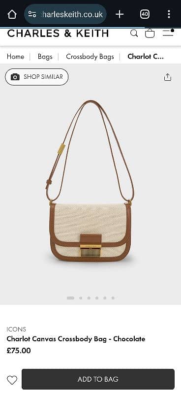 Charles & keith Charlot canvas crossbody bag 5