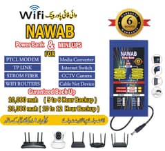 Nawab WiFi Router Power Bank & Mini UPS Technology 12v Volts