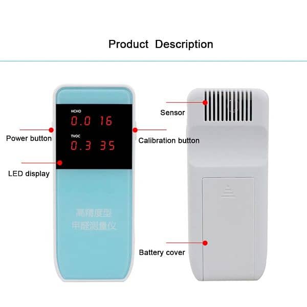 Air Quality Tester AQI Monitor for home outdoor SMOG HCHO 7