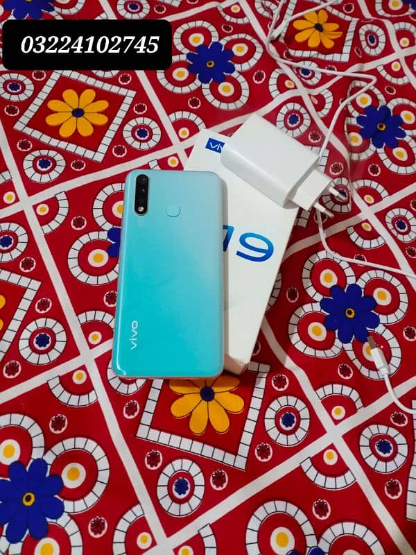 Vivo Y19 256Gb Rom+ 8Gb Ram. BOx charger. 5000mah Battery 18 w charger 0