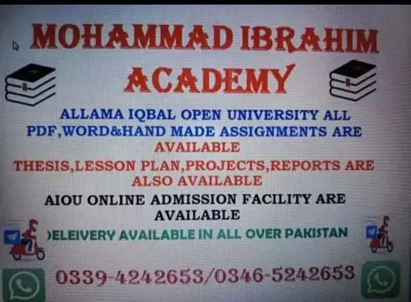 AIOU ALL TYPES OF ASSIGNMENT,S ARE AVAILABLE 0