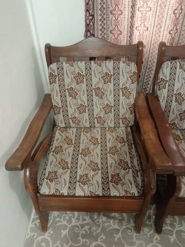 Wooden Sofa Set is for sale. 1