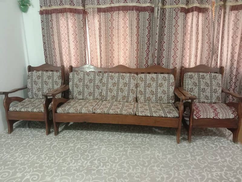 Wooden Sofa Set is for sale. 2