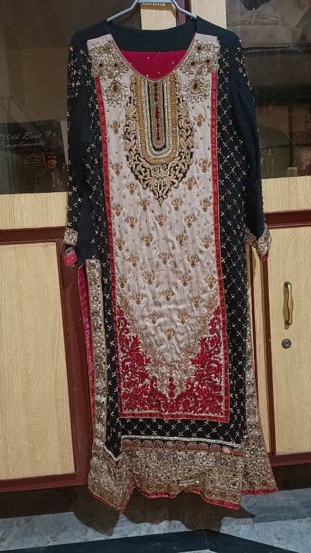 bridal long kameez with lehenga+ dhubhata 1