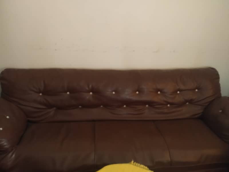 Leather sofa set 4