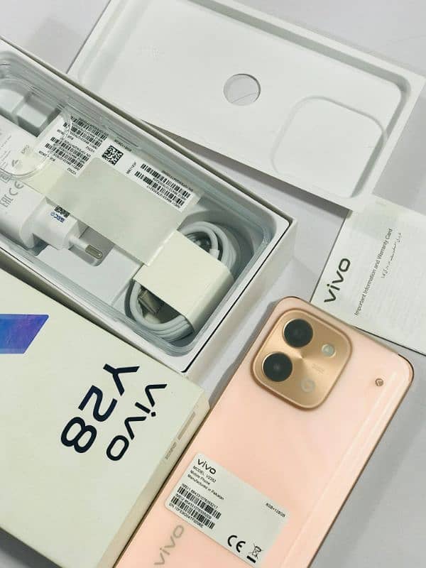 vivo y28 8/128 just box open urgent sale 0