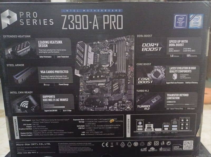 Brand New Intel Motherboard Z-390 A Pro 1