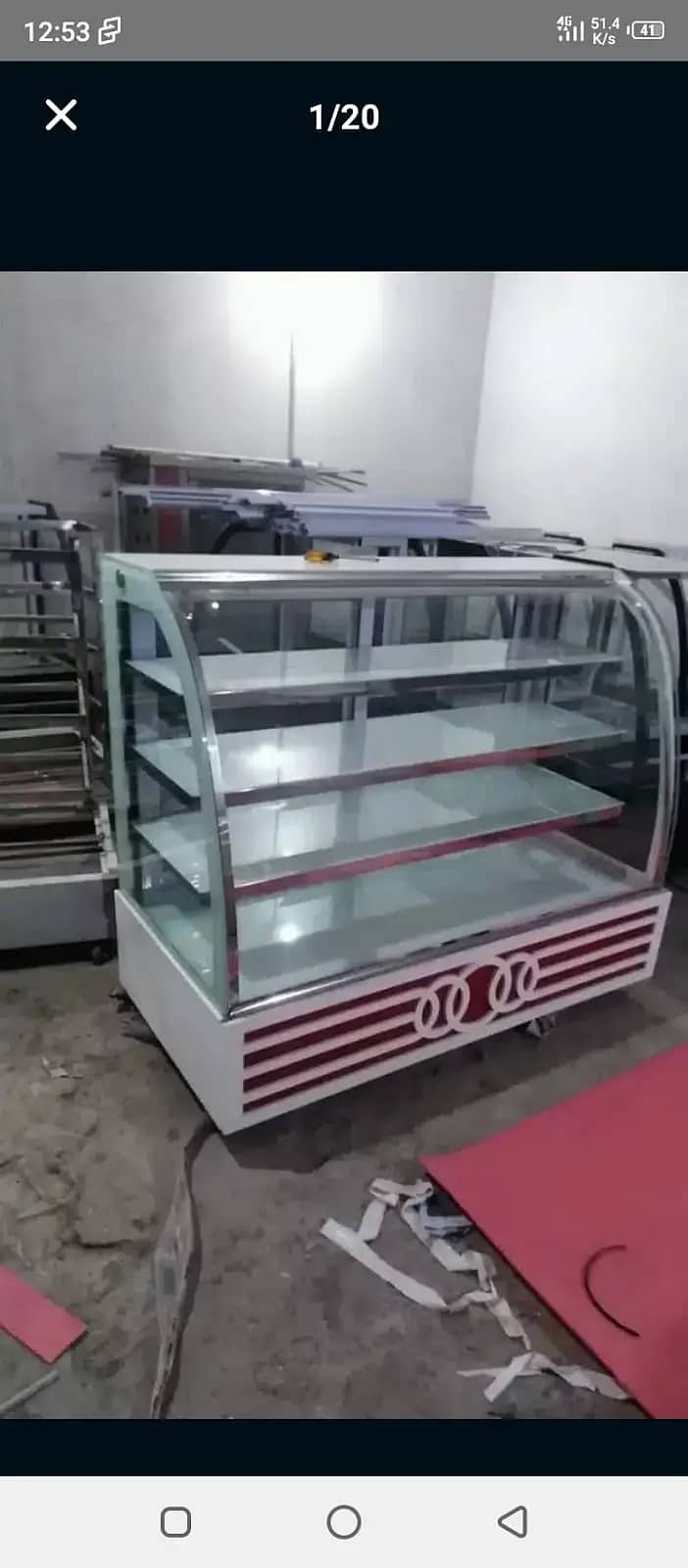 Cake Display Freezer Chiller / Meat Chiller /Salad Bar Bakery counter 14