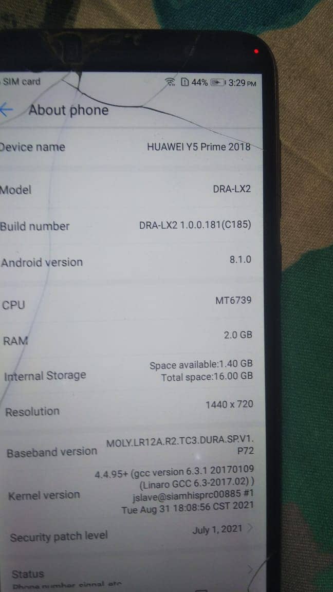 Huawei Y5 Prime for Sale or Exchange 1