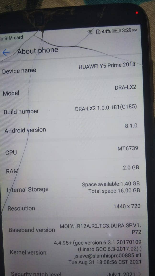 Huawei Y5 Prime for Sale or Exchange 8