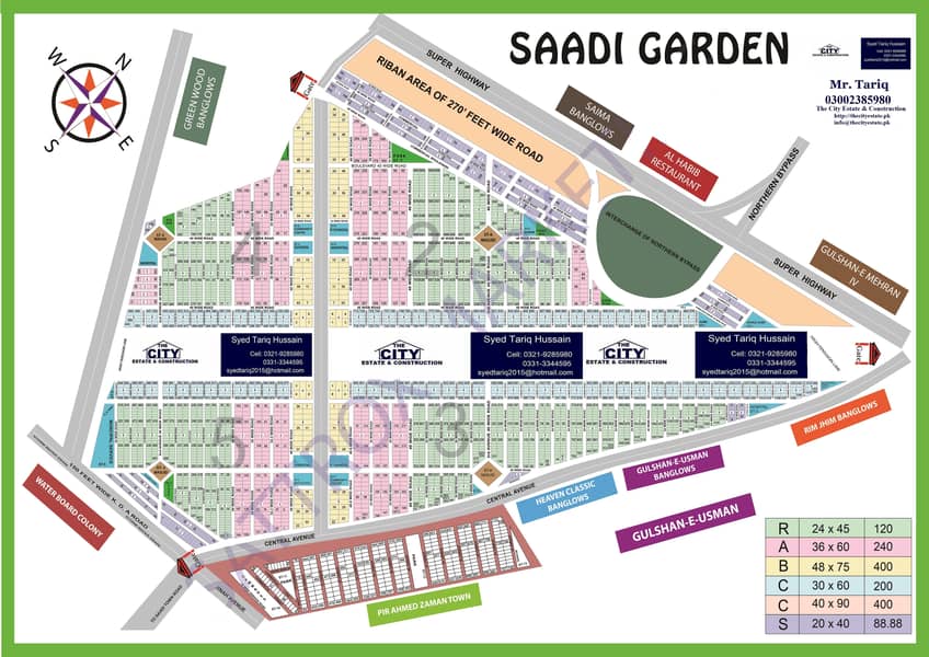 120, 240, 400 Sq Yd Plots Sell Purchase in Saadi Town And Saadi Garden 3