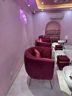 Velvet sofa chairs