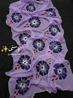 Kaasni hand painted dupatta