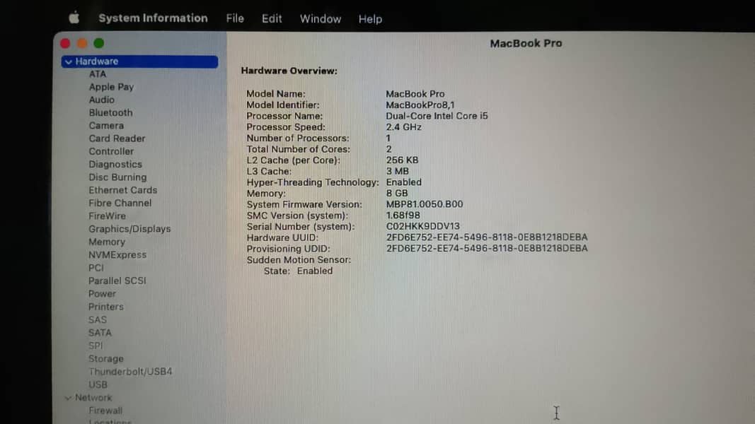 MacBook pro 8.1 4