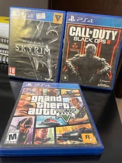 PS4 Games (COD BO3, Gta 5, and skyrim) 1200 each