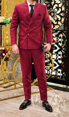 Dark Red Pen Coat Available