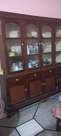 Bartan Wood 4 door Almari Pure Wooden made heavy