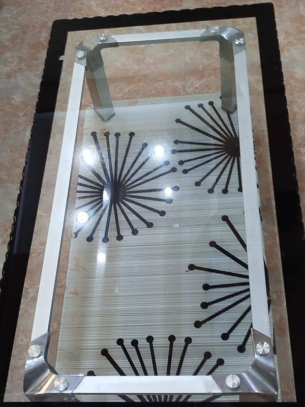 Table with glass built and glass top 2