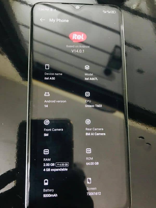 itel A50 with complete box (PTA approved) 1