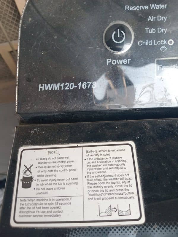 haier ywm120-1678 top load fully automatic 1