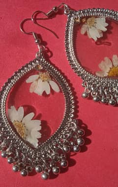 Resin DAISY jhumkas