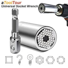 Universal Socket Wrench bike car 7-19mm Power Drill Adapter Spa