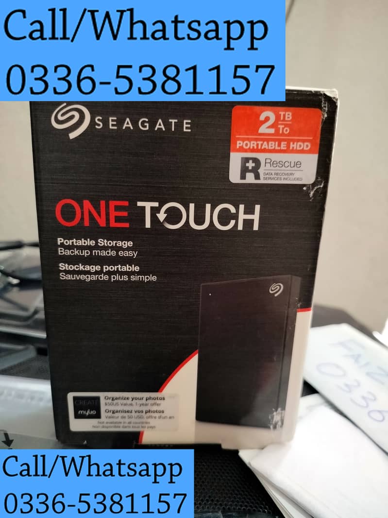 2TB External HDD With Box 10/10 100% Portable Seagate Harddisk USB 3. 1