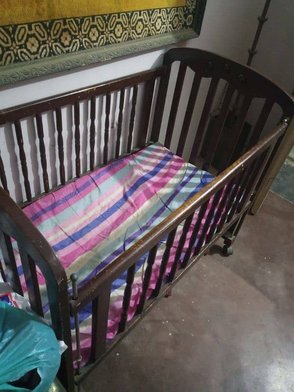 Baby Wooden Cot 0