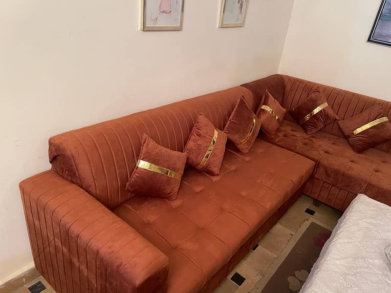 Branded 7 seater L shape sofa 2