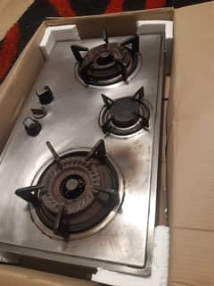 Three gas hobs burner  hob features auto ignition hob type steel top