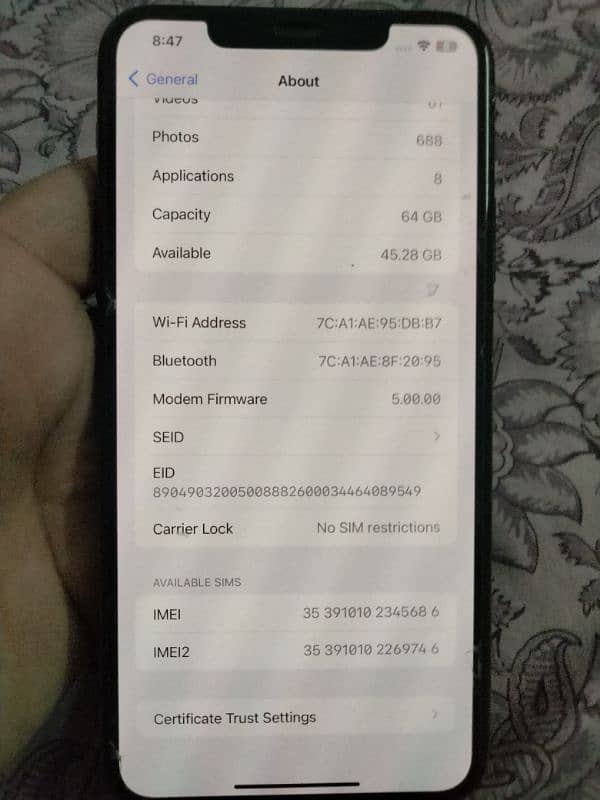 I phone 11 pro max 64 gb factory 6