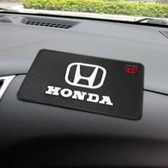 Car Non Slip Honda Logo Printed Sticky Car Dashboard Mat - Black Colo