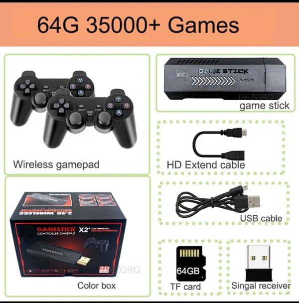 X2 plus VIDEO GAME STICK 37 THOUSAND + GAMES HEAVY GRAPHICS 0