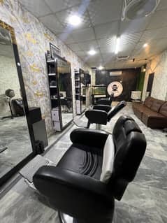 Furnished Hair Saloon with equipment for sale