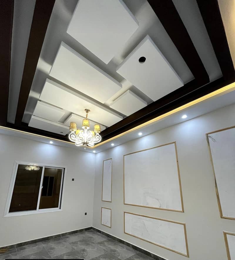 (CHANCE DEAL) 240 sq yards Brand New West Open lease Bungalow On Most Vip Location 40 feet road 12