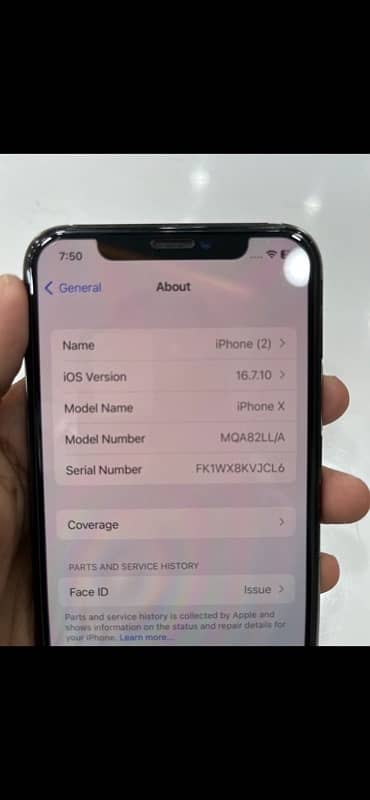 IPHONE X 256GB JV 84% 5