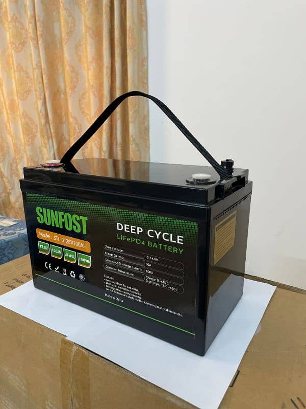 Sunfost  Lithium 12.8v100ah Solar/Ups Battery And Homage inverter 0