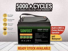 Sunfost  Lithium 12.8v 100ah New battery