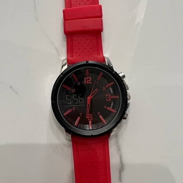 FMD FMDAW023 Red Tone Band Quartz Analog Digital Men's Watch 1