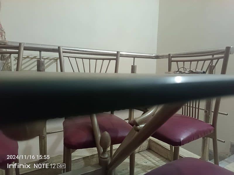 Dining Table For sale Top Glass Only upper wala sheesha Glass for sale 5