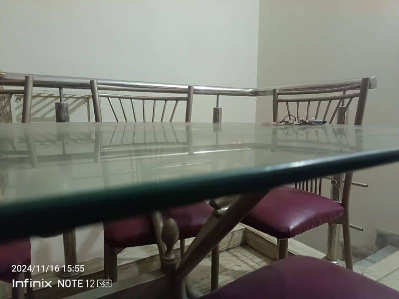 Dining Table For sale Top Glass Only upper wala sheesha Glass for sale 8