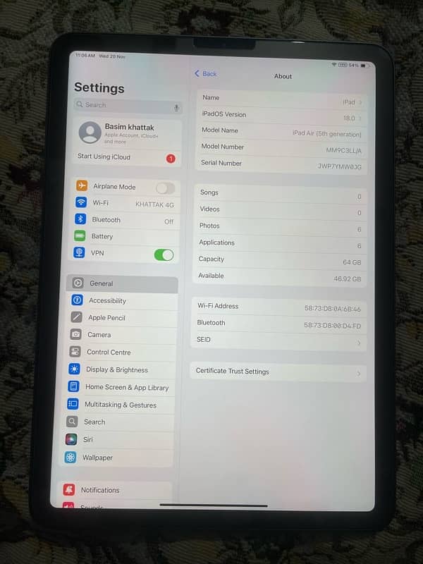 ipad air 5th gen 64gb bypass 2