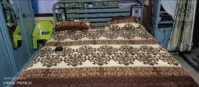 Iron bed with matress 1