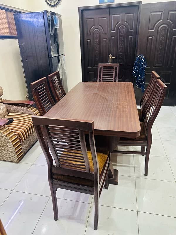 six seaters wooden dining table 4